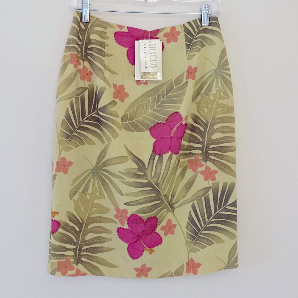 NWT Silk Club Collection Linen Skirt